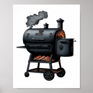 Bbq Grills Offset Smoker Byrbeque Grilling Meat Sm Poster