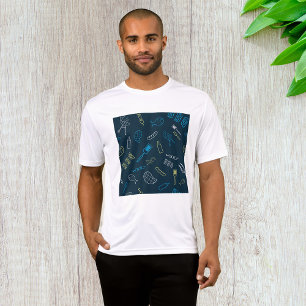 BBQ Icons Pattern Grilling Tools Meat Food  T-Shirt