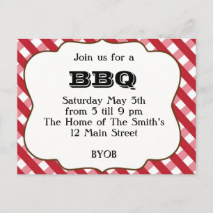 BBQ Invitation Postcard