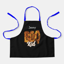 BBQ Kid Apron. Customisable. Barbecue lover.