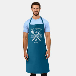 BBQ King Barbecue Personalised Best Dad Ever Apron