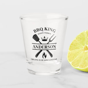 BBQ King Barbecue Personalised Shot Glass