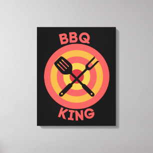 BBQ KING CANVAS PRINT