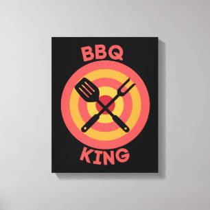 BBQ KING CANVAS PRINT