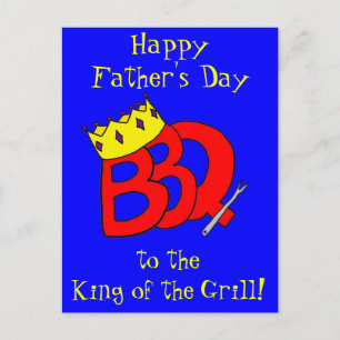BBQ King Father's Day Postcard