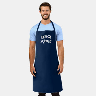 BBQ King navy blue solid modern kitchen grill Apron