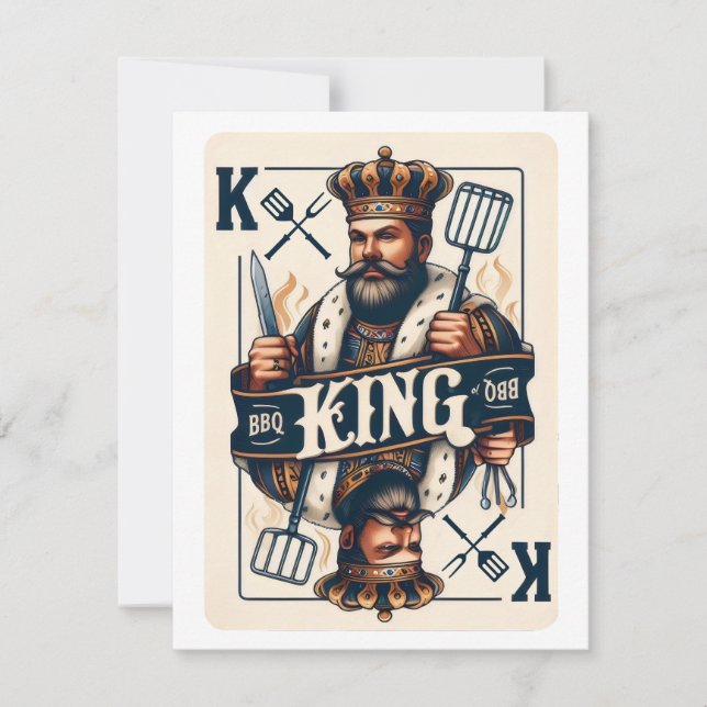 BBQ King Of The Barbecue Grill Fathers Gift (Front)