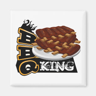 BBQ KING! Ribs Icon Magnet