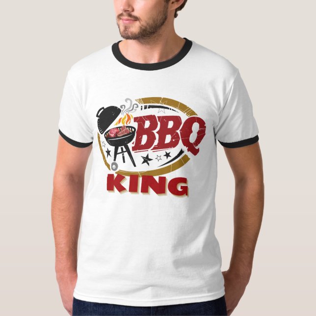 BBQ KING Tshirt for Dad; Fathers Day Gift (Front)