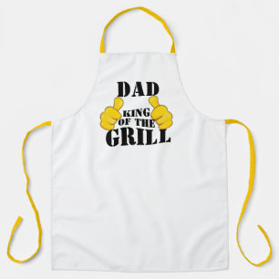 BBQ Lover Griller Dad King of The Grill Funny Mens Apron