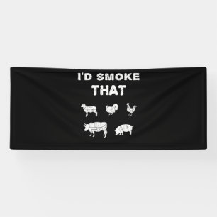 BBQ Lovers ID Smoke That Chef Smoker BBQ Gifts Banner