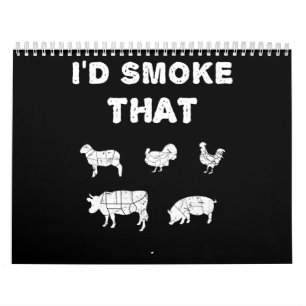 BBQ Lovers   ID Smoke That Chef Smoker BBQ Gifts Calendar