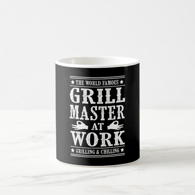 BBQ Lovers | The World Famous Grill Master At Work Coffee Mug (Center)