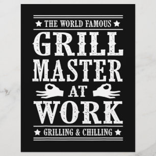 BBQ Lovers The World Famous Grill Master At Work Flyer
