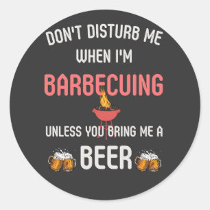 BBQ Master-in-Training, Barbecuing T-Shirt Classic Round Sticker