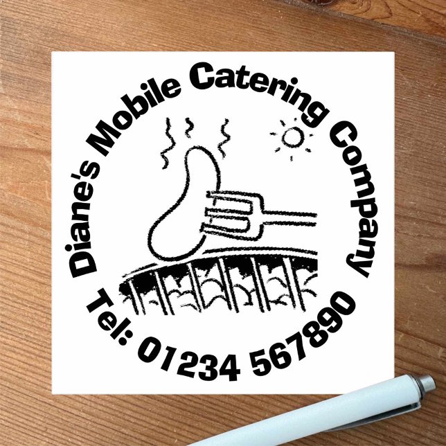 BBQ & Mobile Catering Business. Rubber Stamp (Creator Uploaded)