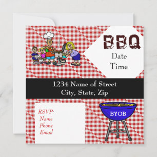 BBQ or Barbeque Fun Party Invitation Customise It!