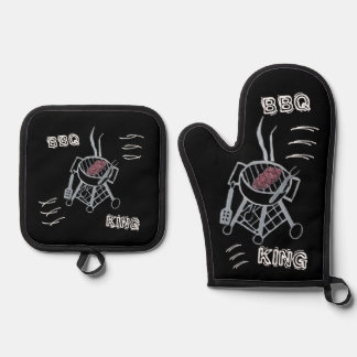 BBQ OVEN MITT & POT HOLDER SET