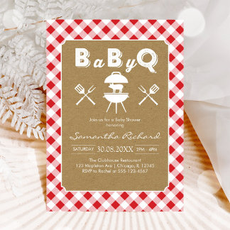 BBQ Party Baby Shower Invitation