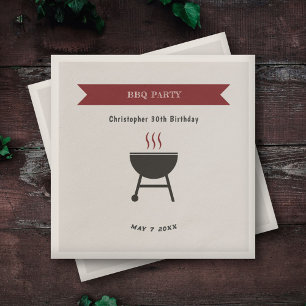 BBQ Party Birthday Napkin