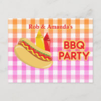 BBQ Party Hot Dog Condiments Host Name