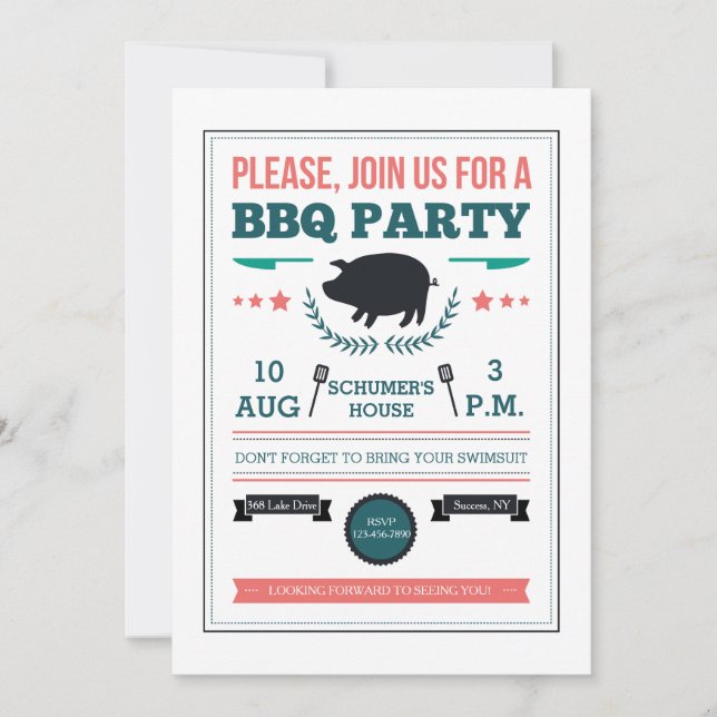 BBQ Party Invitation (Front)