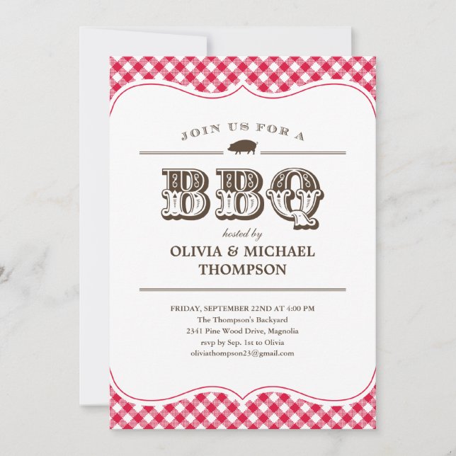 BBQ Party Invitations (Front)