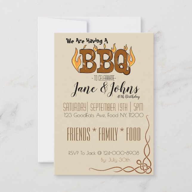 BBQ Party Invite (Front)