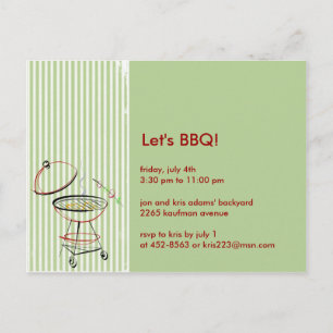BBQ Party Postcard