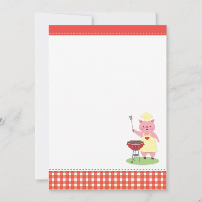 BBQ Pig Invitation (Front)