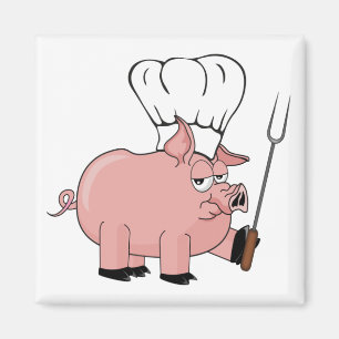 BBQ Pig Magnet