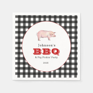 BBQ Pig Pickin' Party, Family Picnic  Napkin