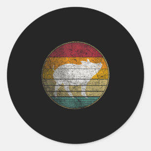 Bbq pig - vintage birthday mother's father's day  classic round sticker