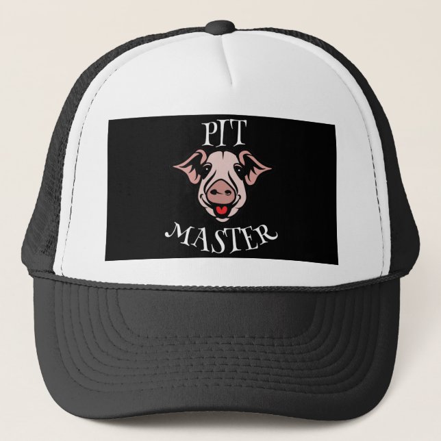 BBQ Pit Master Pig Trucker Hat (Front)