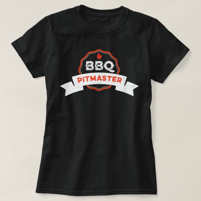 BBQ Pitmaster distressed graphic T-Shirt (Design Front)
