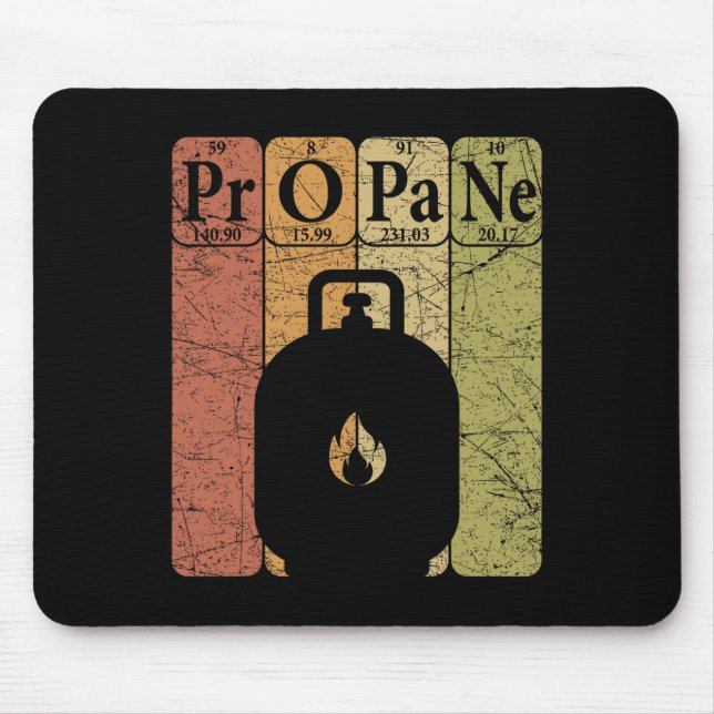 Bbq Propane Periodic Table Elements Grill Bbq Love Mouse Pad (Front)