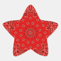 BBQ Red Paisley Western Bandanna Scarf Print