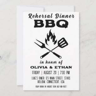 bbq rehearsal dinner invitations