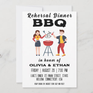 bbq rehearsal dinner invitations
