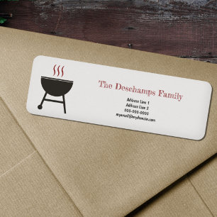 BBQ Return Address Label