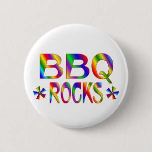 BBQ Rocks 6 Cm Round Badge