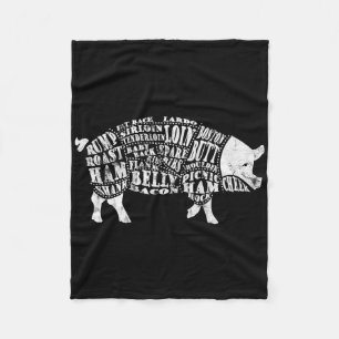 Bbq S Pig Cuts Byrbecue And Grilling Fleece Blanket