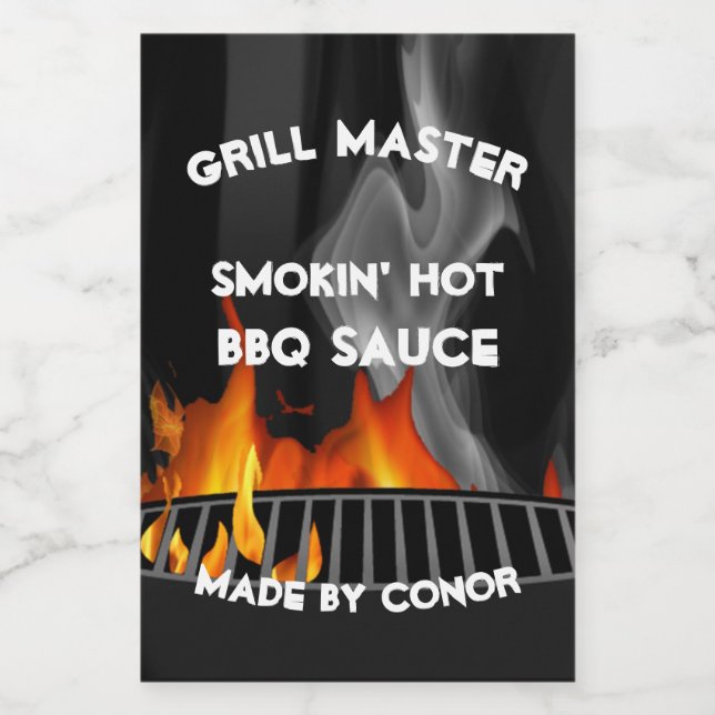 BBQ Sauce 2 x 3" Food and Beverage Label Set (Single Label)