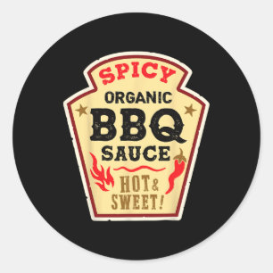 Bbq Sauce Hot Spicy Grill Ketchup Byrbeque Hallowe Classic Round Sticker