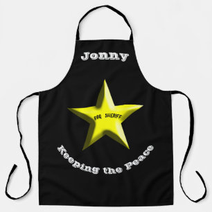 BBQ Sheriff Personalised Sheriff's Badge Apron