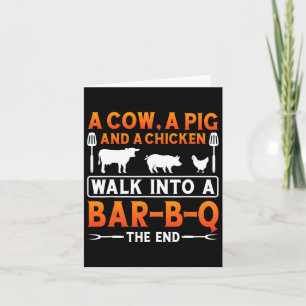 Bbq Shirt A Cow Card