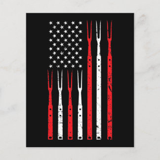 BBQ | Shirt For Men Dad Gift Patriotic USA Flag Flyer
