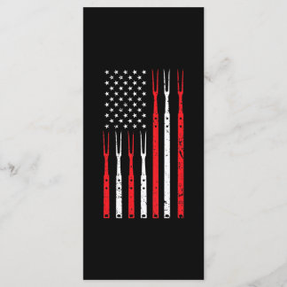 BBQ | Shirt For Men Dad Gift Patriotic USA Flag Menu