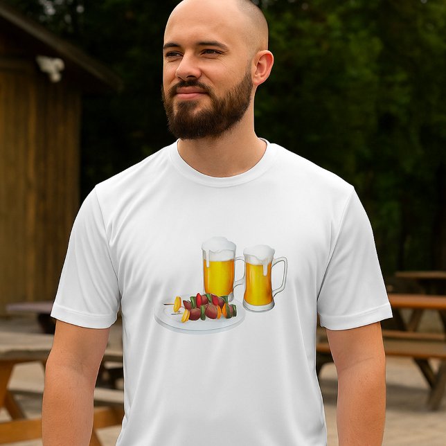 BBQ Skewers and Beer Summer Cookout T-Shirt (Creator Uploaded)