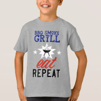 BBQ Smoke Grill EAT REPEAT vintage rustic